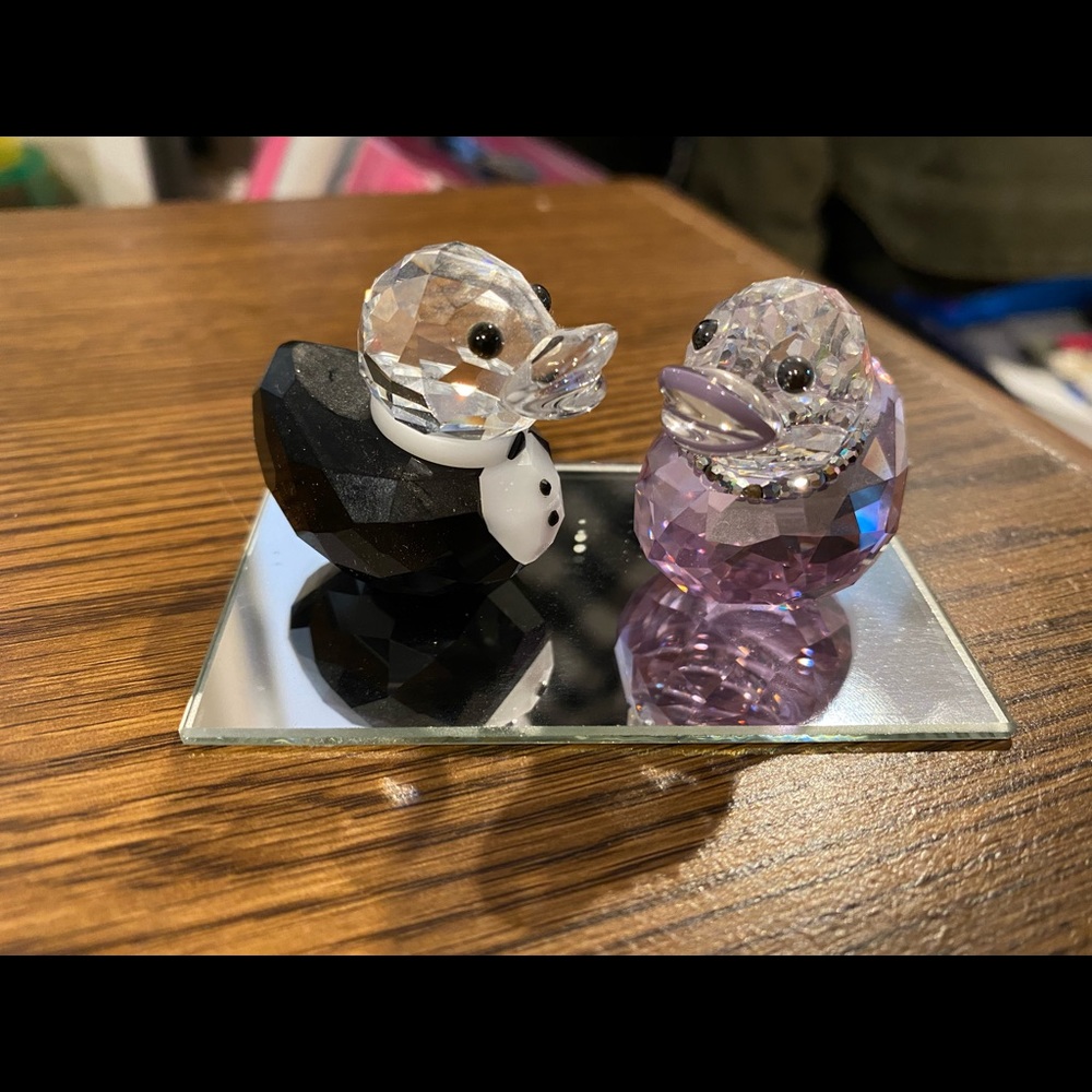 Swarovski Crystal Bride & Groom Ducks
